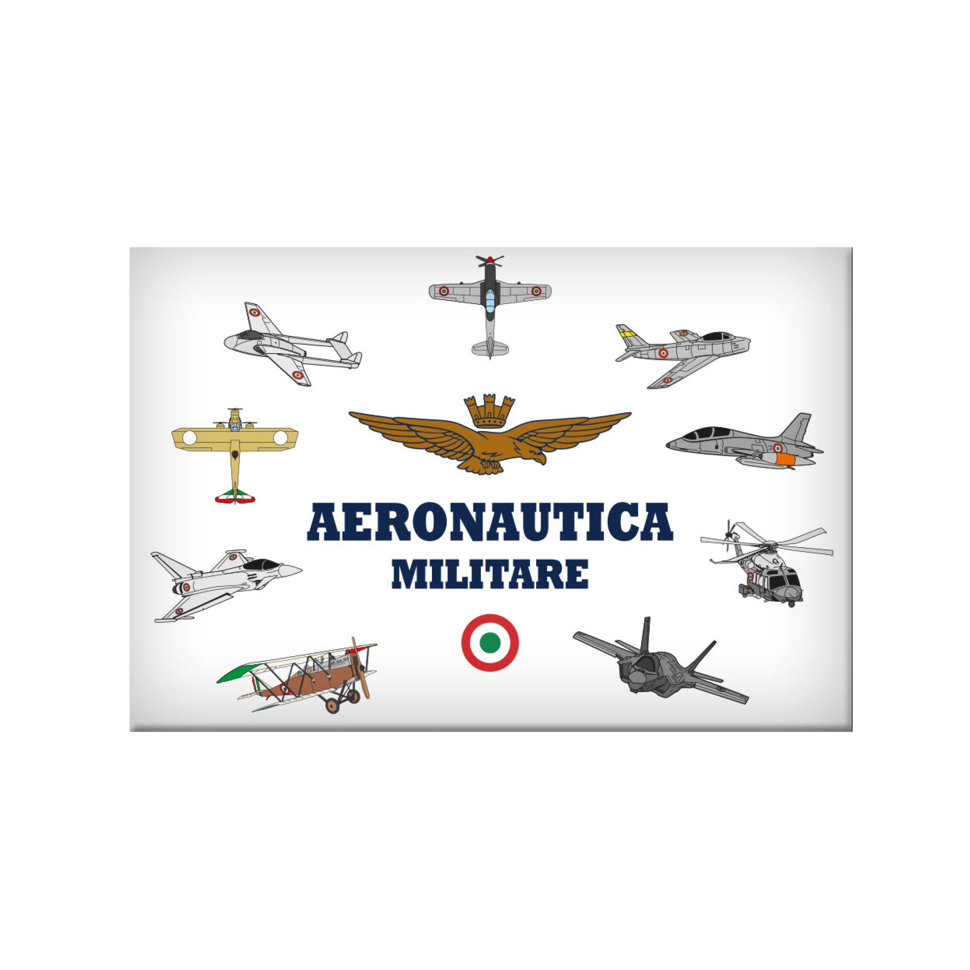 Magnete Aeronautica Militare rettangolare in metallo ufficiale - Militare Store