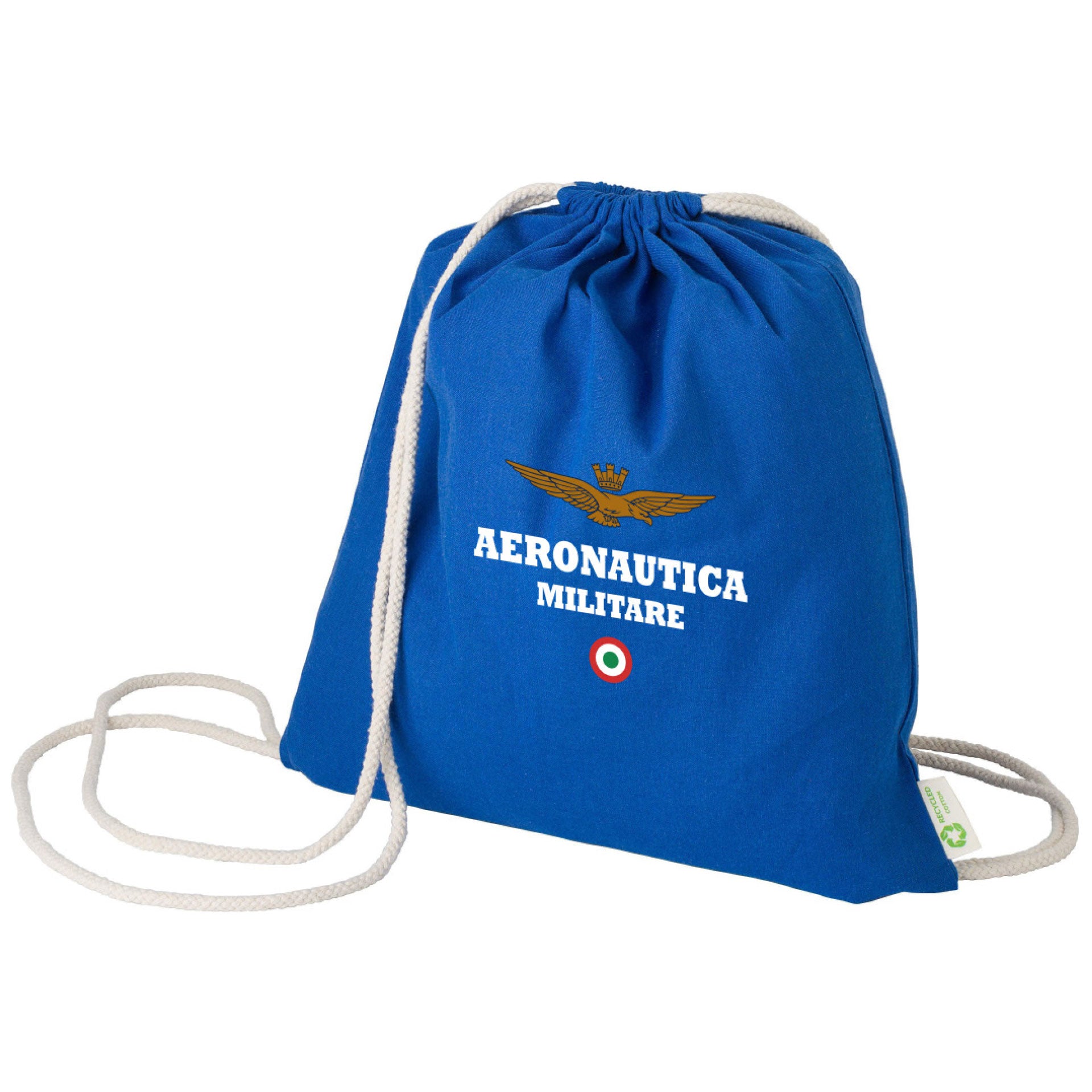 Zaino a sacca Aeronautica Militare in cotone riciclato ufficiale - Militare Store