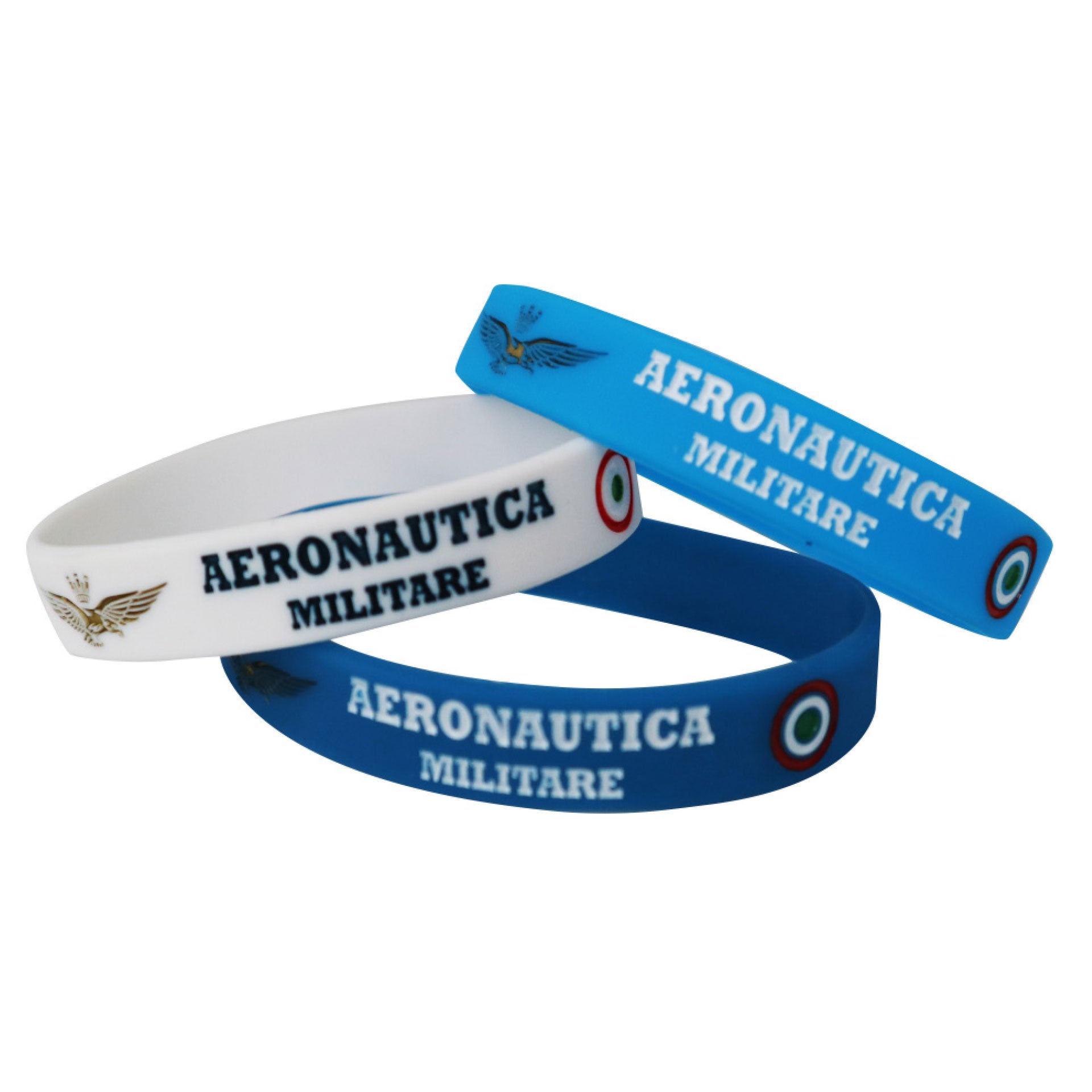 Set braccialetti Aeronautica Militare in silicone ufficiale - Militare Store