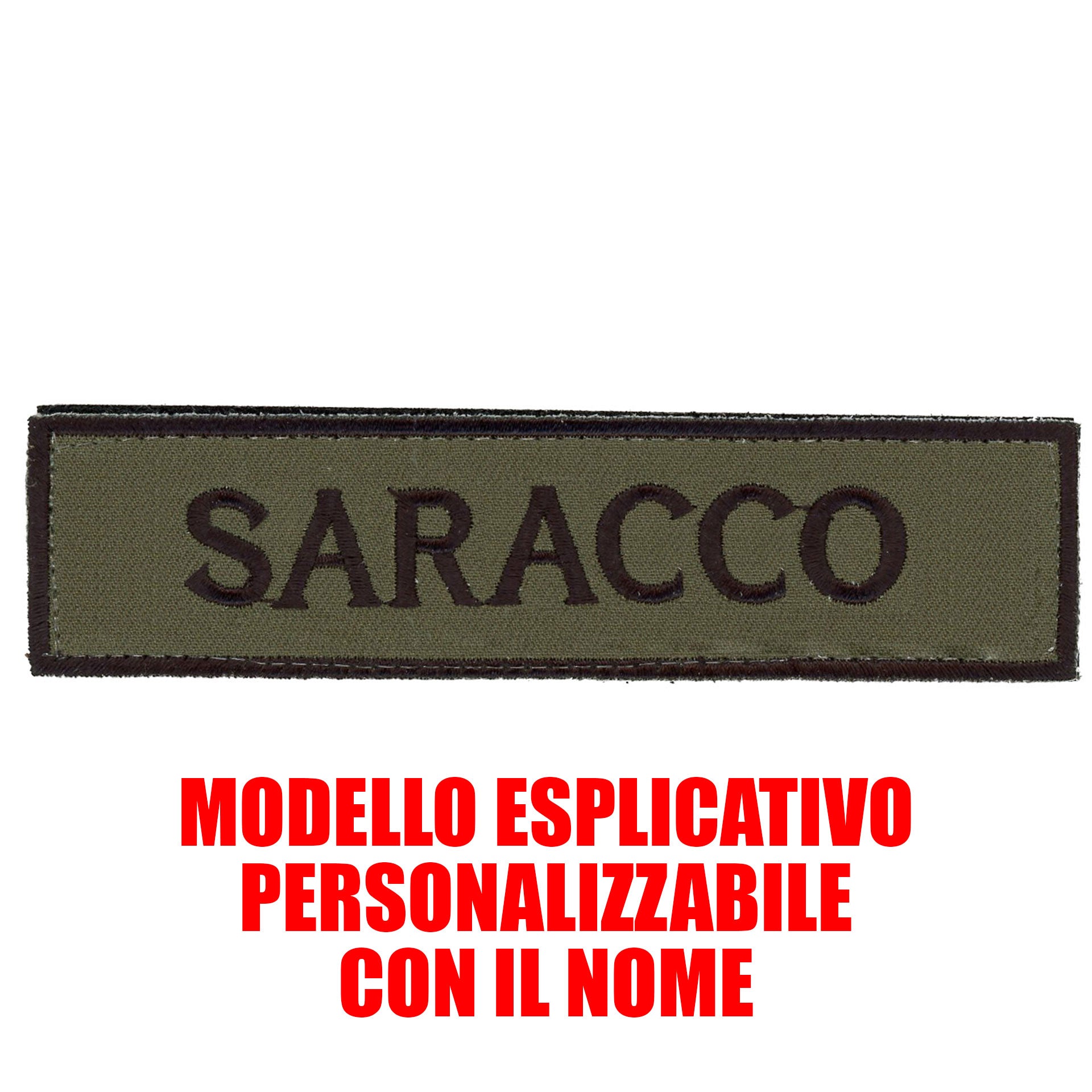 Toppa patch personalizzabile con il nome con velcro - Militare Store