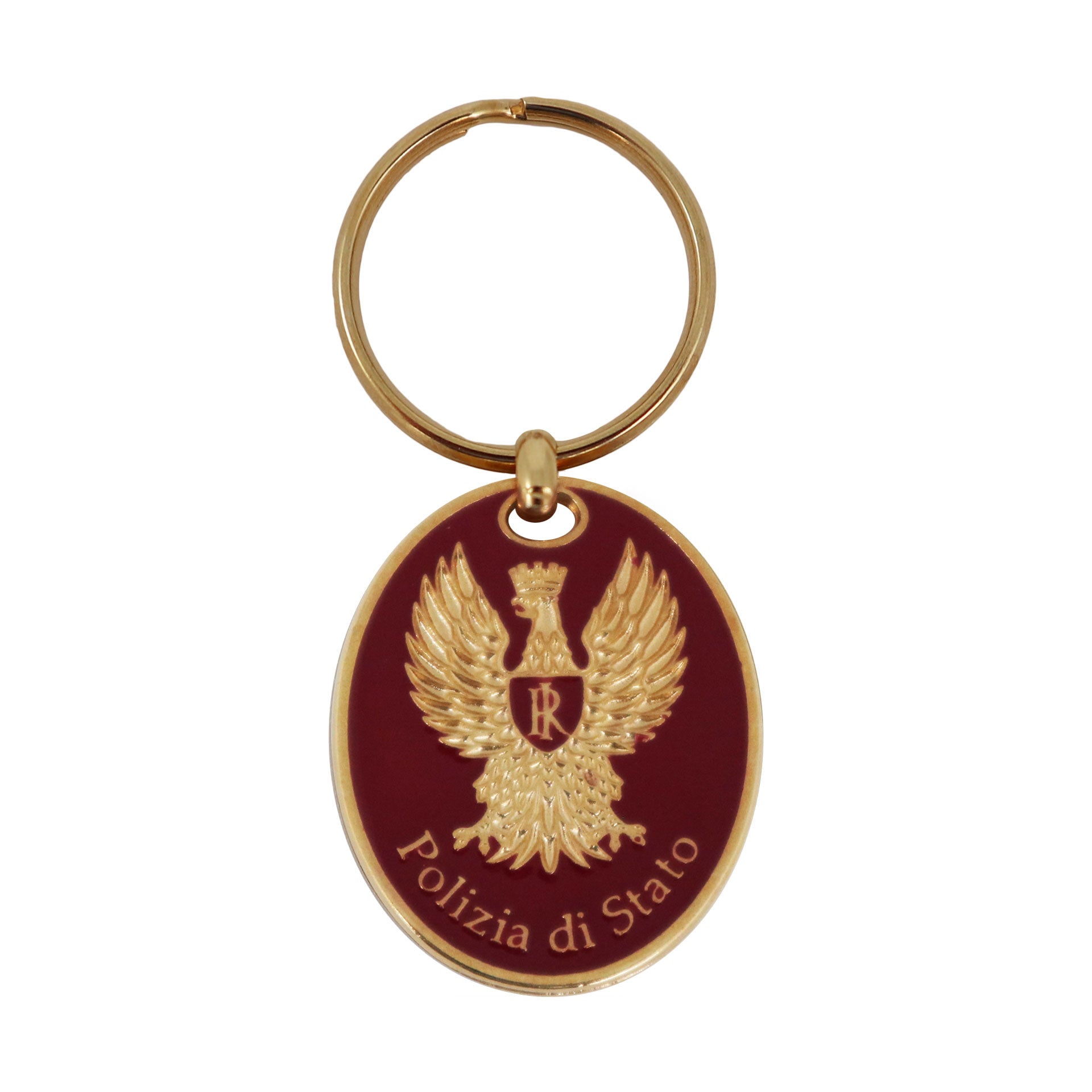 Portachiavi Polizia logo aquila in metallo ufficiale - Militare Store