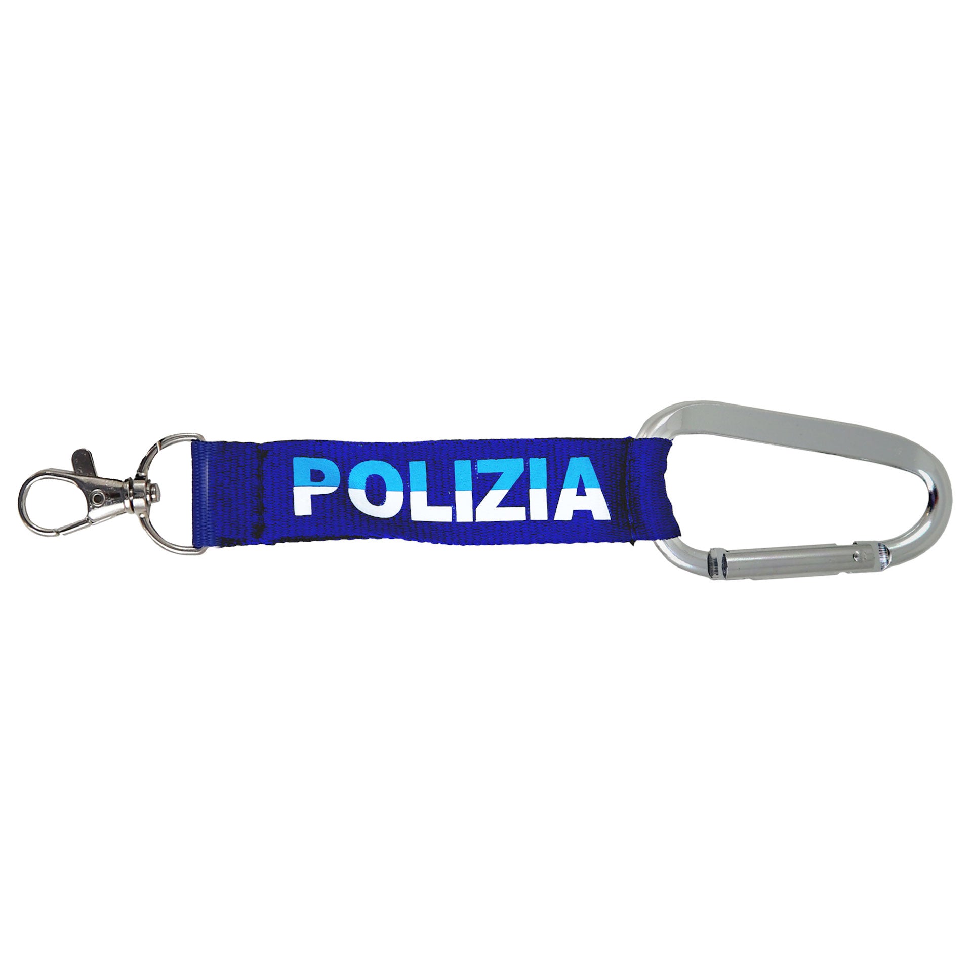 Portachiavi Polizia in stoffa con moschettone ufficiale - Militare Store