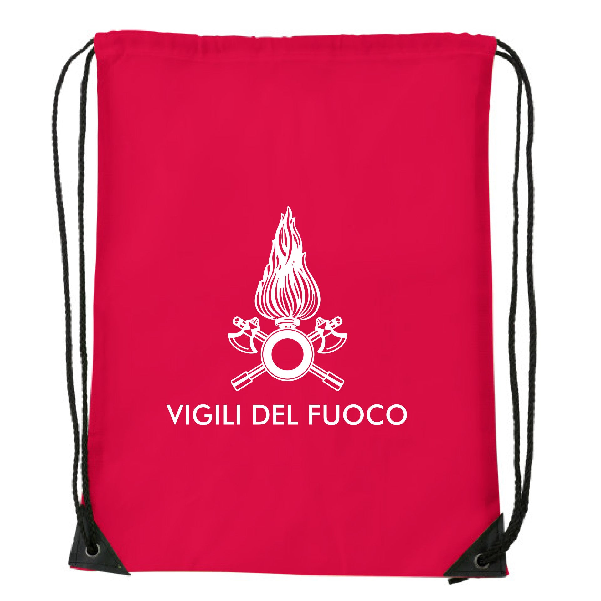 Zaino a sacca Vigili del Fuoco rossa impermeabile - Militare Store