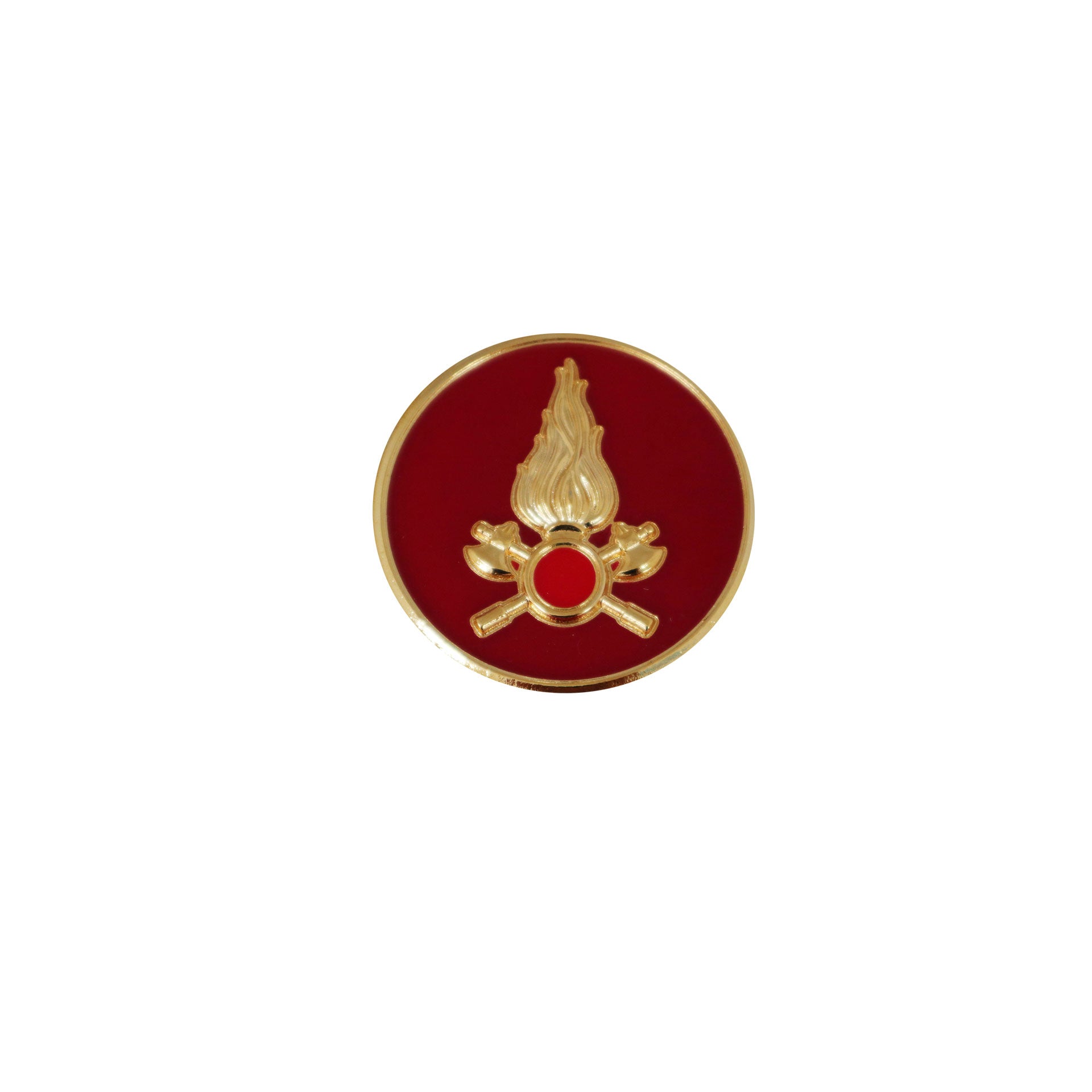 Distintivo Vigili del Fuoco ufficiale con logo tondo fiamma - Militare Store