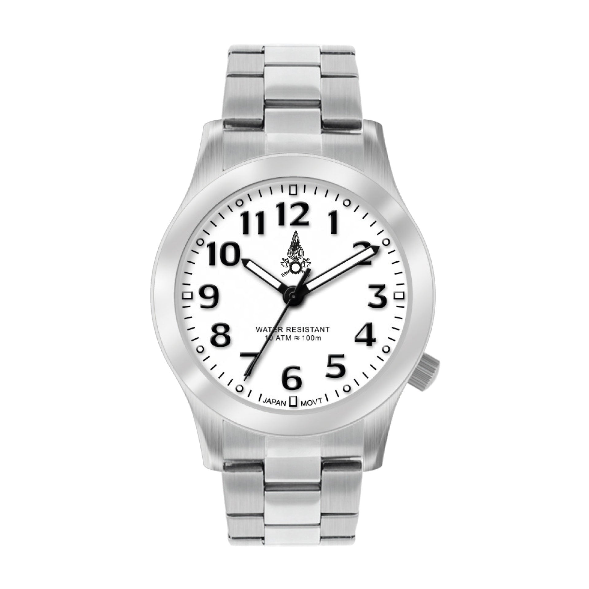 Orologio Vigili del Fuoco analogico in acciaio 10 ATM ufficiale - Militare Store