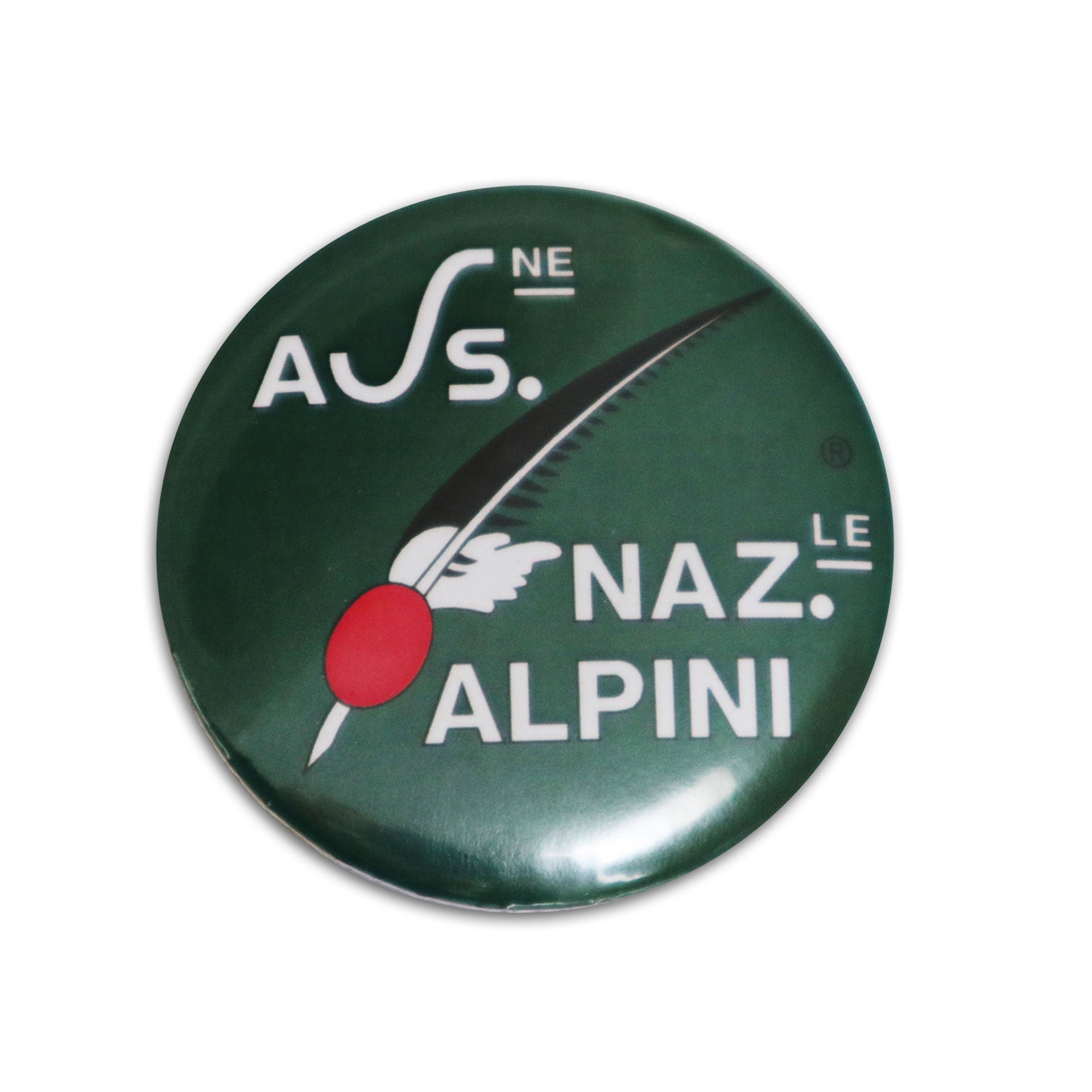 Magnete Alpini in metallo stampato con logo tondo ufficiale - Militare Store