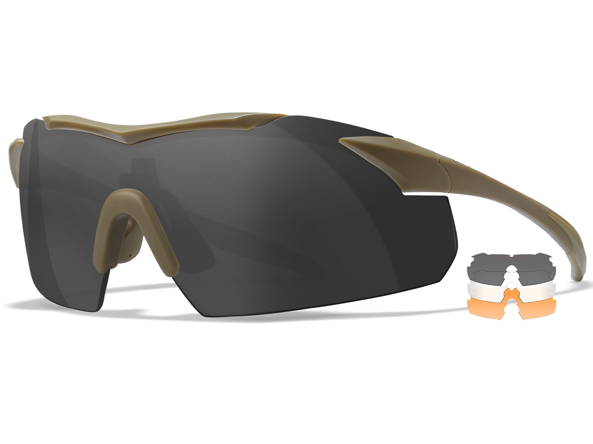 Occhiali tattici Wiley Vapor balistici con 3 lenti incluse - Militare Store