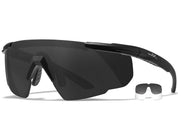 Occhiali tattici Wiley Saber Advanced balistici neri con 2 lenti incluse - Militare Store
