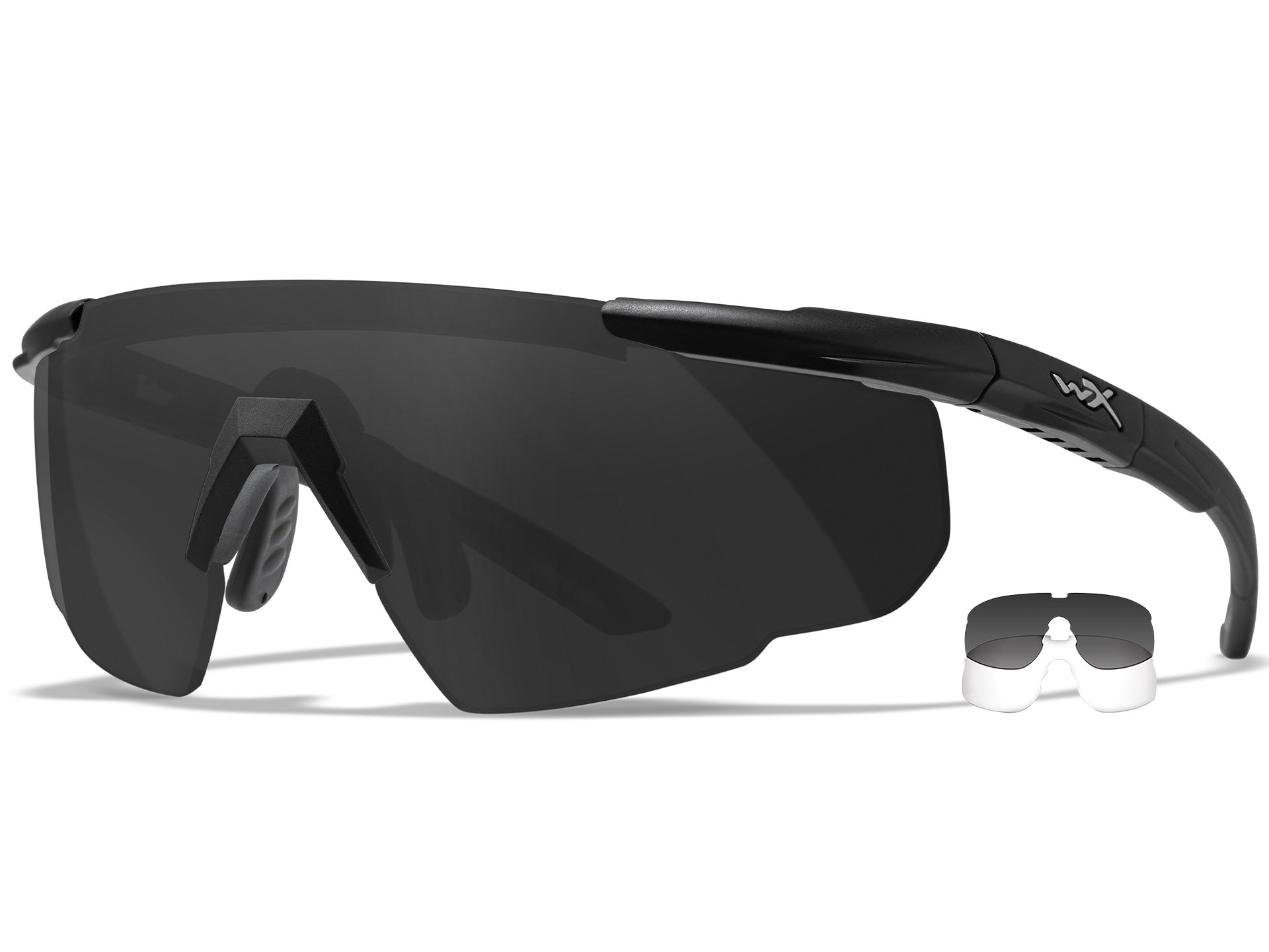 Occhiali tattici Wiley Saber Advanced balistici neri con 2 lenti incluse - Militare Store