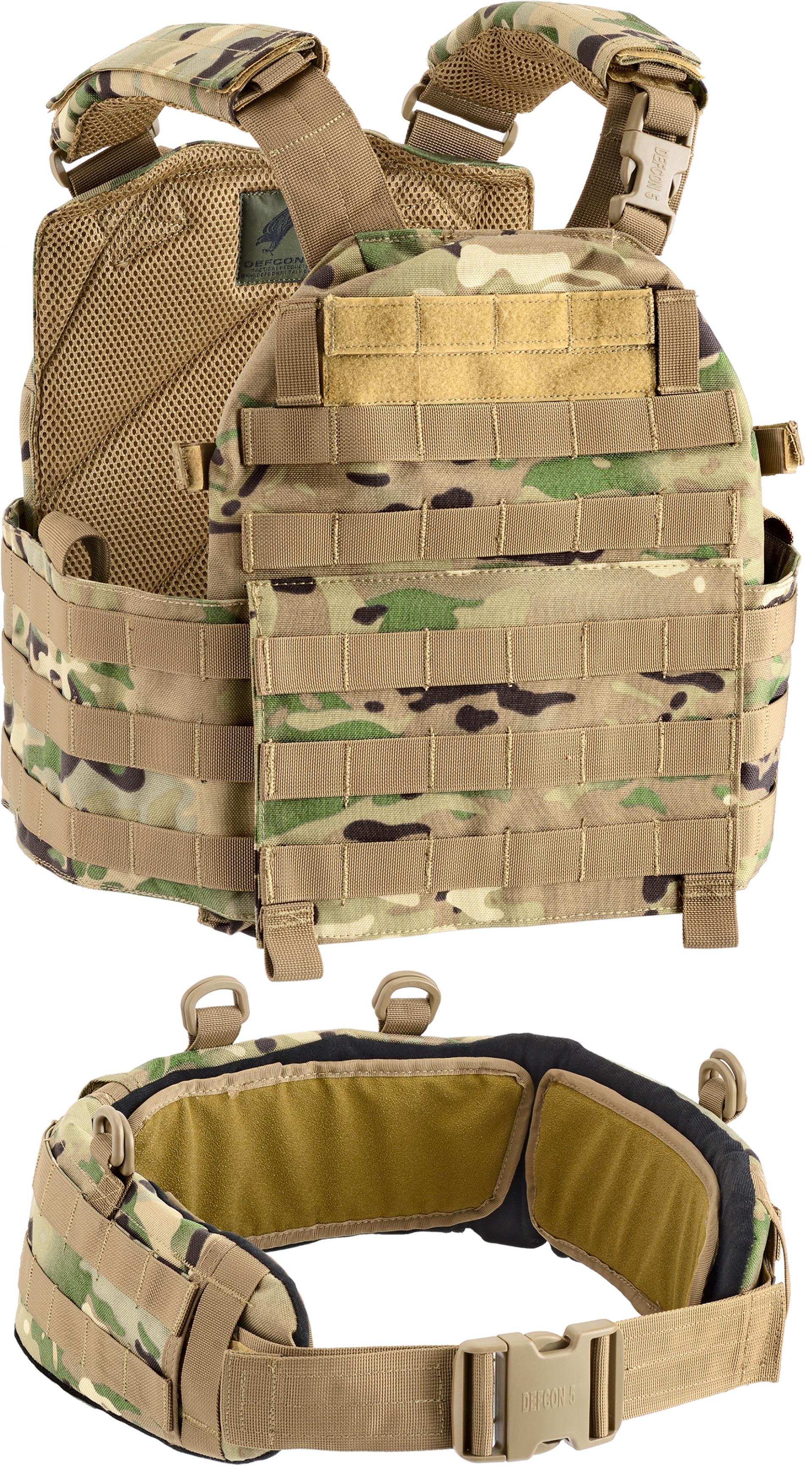Gilet tattico DEFCON 5 con cinturone vest carrier - Militare Store